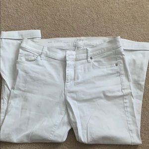 LOFT White Denim Ankle Jeans